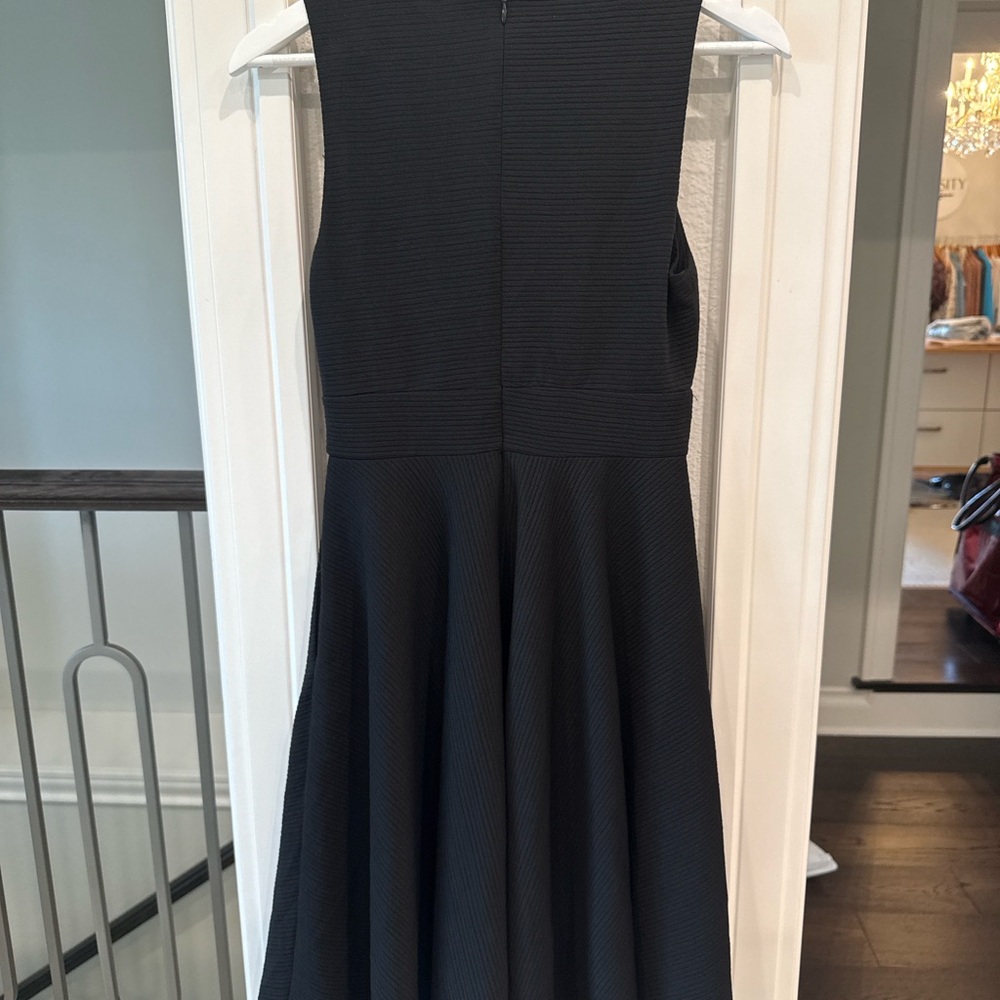 Anthropologie Hutch Black Textured Fit & Flare Dress Small - Picture 6 of 6